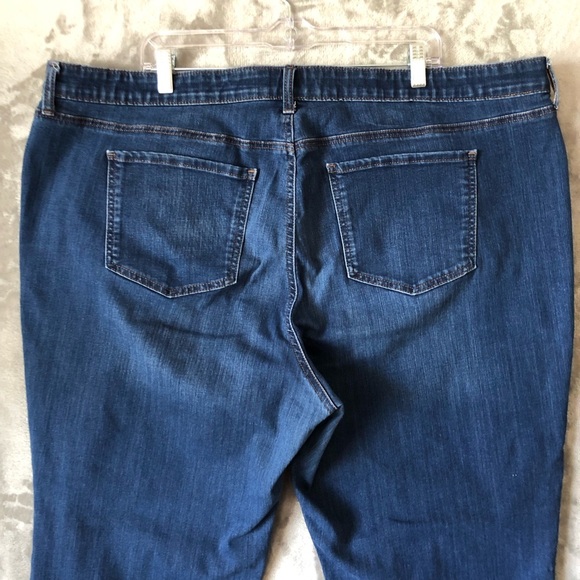 Kim Rogers Women Straight Jeans Size 24W Dark Wash Plus Size Tummy Control - Picture 10 of 16